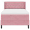 vidaXL Boxspringbett mit Matratze mit Kopfteil Rosa 190 x 90 cm Samt