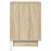 vidaXL Nachttische mit LED-Leuchten 2 Stk. Sonoma-Eiche 38x34x50 cm