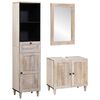 vidaXL Badezimmerm&ouml;bel-Set 3 Stk. Wei&szlig; Holzwerkstoff