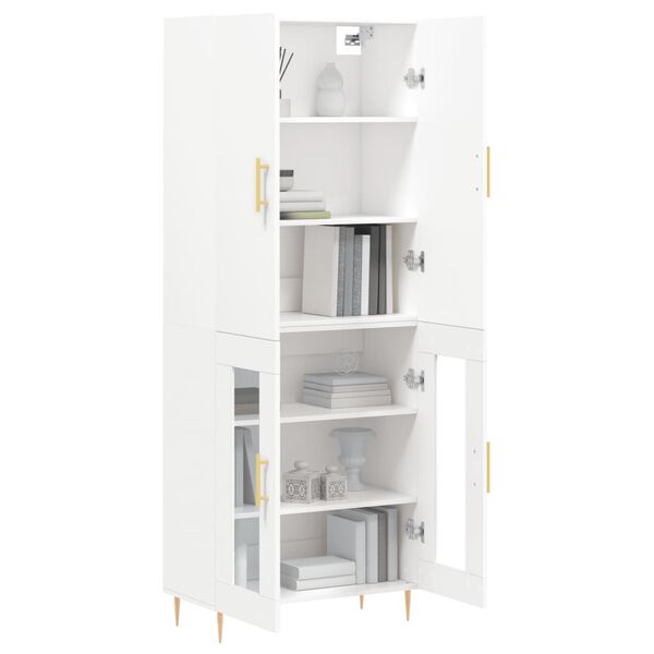 vidaXL Highboard Wei&szlig; 69,5x34x180 cm Holzwerkstoff