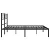 vidaXL Bettgestell mit Kopfteil Metall Schwarz 140x200 cm