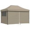 vidaXL Party-Zelt Taupe 279 x 410 x 315 cm Oxford-Stoff