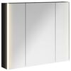 vidaXL Badezimmerspiegelschrank Schwarz Eichen-Optik
