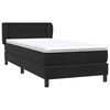 vidaXL Boxspringbett mit Matratze Schwarz 80x210 cm Samt
