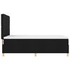 vidaXL LED Boxspringbett mit Matratze Schwarz 140 x 200 cm Stoff