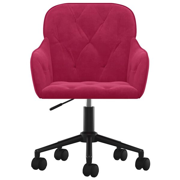 vidaXL Esszimmerstühle 2 Stk. Drehbar Weinrot Samt