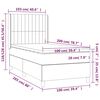 vidaXL Boxspringbett mit Matratze Creme 100x200 cm Stoff