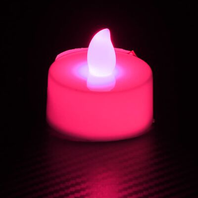 vidaXL LED-Teelichter 100 Stk. Flammenlos Elektrisch Bunt