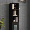 vidaXL Wandschrank Schwarz 34,5x32,5x90 cm Holzwerkstoff