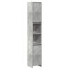 vidaXL Badezimmerschrank Betongrau 30x30x183,5 cm Holzwerkstoff
