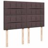 vidaXL Ottoman-Bett mit Matratze & LEDs Dunkelbraun 140x190 cm Stoff