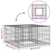 vidaXL Gabionen Hochbeet Silber 80 x 80 x 40 cm Verzinkter Stahl