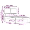vidaXL Bettgestell mit gepolstertem Kopfteil Schwarz 120 x 200 cm