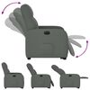 vidaXL Relaxsessel mit Aufstehhilfe Elektrisch Dunkelgrau Stoff
