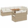 vidaXL Garten-Sofa-Set mit Kissen mit Kissen 9 pcs Beige und Creme