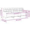 vidaXL Sofa 3-Sitzer mit Zierkissen Weinrot 210 cm Stoff