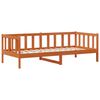vidaXL Tag-Bett mit Matratze Wachsbraun und Wei&szlig; 90 x 200 cm