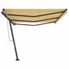 vidaXL Standmarkise Manuell Einziehbar 600x350 cm Gelb/Wei&szlig;