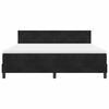 vidaXL LED Boxspringbett mit Matratze Schwarz 180 x 200 cm Samt