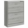 vidaXL Schuhschrank Grau Sonoma 63x24x81 cm Holzwerkstoff