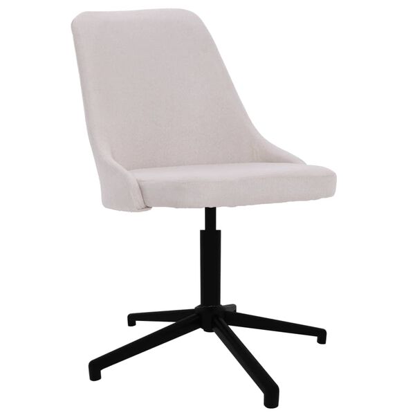 vidaXL Esszimmerstuhl Drehbar Creme Stoff