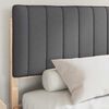 vidaXL Bettgestell mit gepolstertem Kopfteil Dunkelgrau 160 x 200 cm