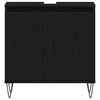 vidaXL Badezimmerm&ouml;bel-Set 3 pcs Schwarz Eichen-Optik 30 x 30 x 190 cm