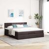 vidaXL Ottoman-Bett mit Matratze Dunkelbraun 180x200 cm Stoff