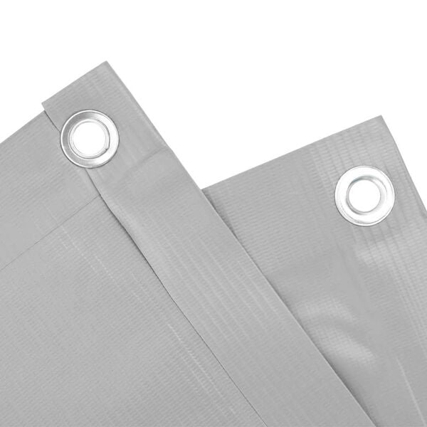 vidaXL Balkon-Sichtschutz Grau 300x120 cm PVC