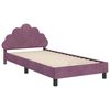 vidaXL Kinderbettgestell mit Kopfteil Lila 90 x 190 cm Samt