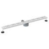vidaXL Duschabfluss mit Glash&uuml;lle und 360&deg; Siphon Silber 100 cm