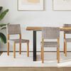 vidaXL Esszimmerstuhl 2 pcs Kubu Grau 46 x 55 x 84 cm Kubu Rattan