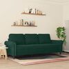 vidaXL 3-Sitzer-Sofa Dunkelgrün 180 cm Samt