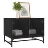 vidaXL Couchtisch mit Glast&uuml;ren Schwarz 68,5x50x50 cm