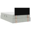 vidaXL Bett mit Stauraum und LED mit LED Hellgrau 120 x 200 cm Samt