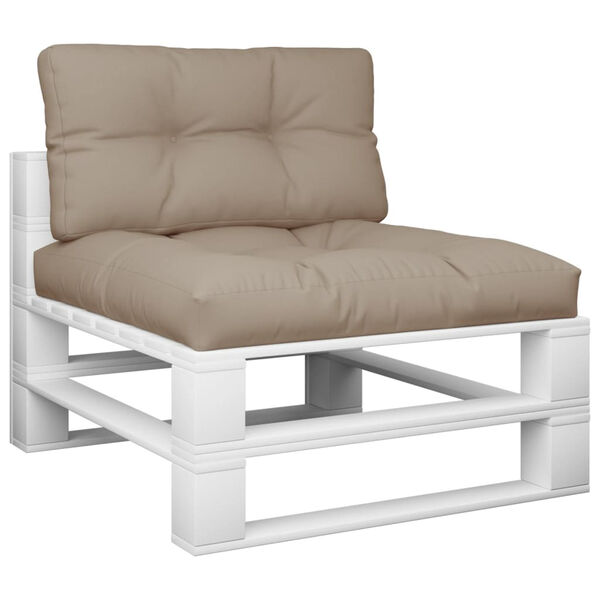 vidaXL Palettenkissen 2-tlg. Taupe Stoff