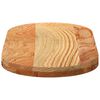 vidaXL Tischplatte Hellbraun 80x40x4 cm Massivholz Eiche Oval