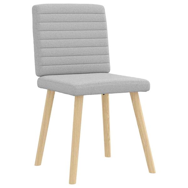 vidaXL Esszimmerstühle 2 Stk. Wolkengrau Stoff