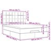 vidaXL Ottoman-Bett mit Matratze & LEDs Taupe 140x200 cm Stoff