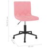 vidaXL Esszimmerst&uuml;hle 2 Stk. Drehbar Rosa Samt