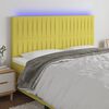 vidaXL LED Kopfteil Gr&uuml;n 200x5x118/128 cm Stoff