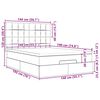 vidaXL Ottoman-Bett mit Matratze & LEDs Dunkelbraun 140x190 cm Stoff