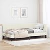 vidaXL Eckbettgestell mit Kopfteil Creme 100 cm x 200 cm Samt