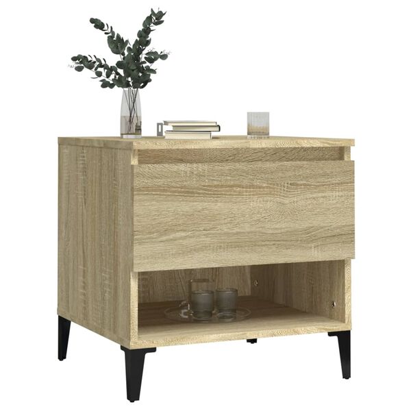 vidaXL Beistelltisch Sonoma-Eiche 50x46x50 cm Holzwerkstoff