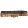 vidaXL Outdoor-Sofagarnitur 7 Stk. Natur und Anthrazit