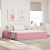 vidaXL Aufbewahrungsbett mit Matratze Rosa 200 x 200 cm Samt