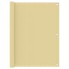 vidaXL Balkon-Sichtschutz Beige 120x600 cm HDPE