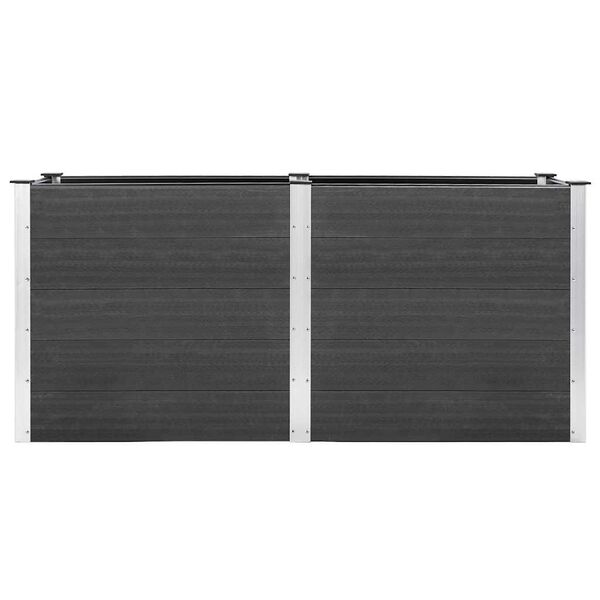 vidaXL Garten-Hochbeet 200x50x91 cm WPC Grau