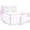 vidaXL Boxspringbett mit Matratze Dunkelgrau 180x200 cm Stoff