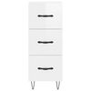 vidaXL Sideboard Hochglanz-Wei&szlig; 34,5x34x90 cm Holzwerkstoff
